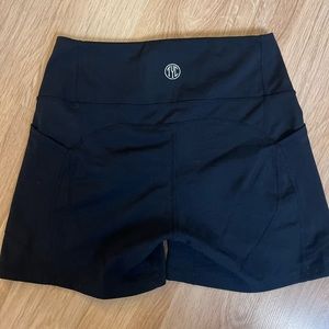 Til You Collapse Effortless Heart Booty Shorts - Black